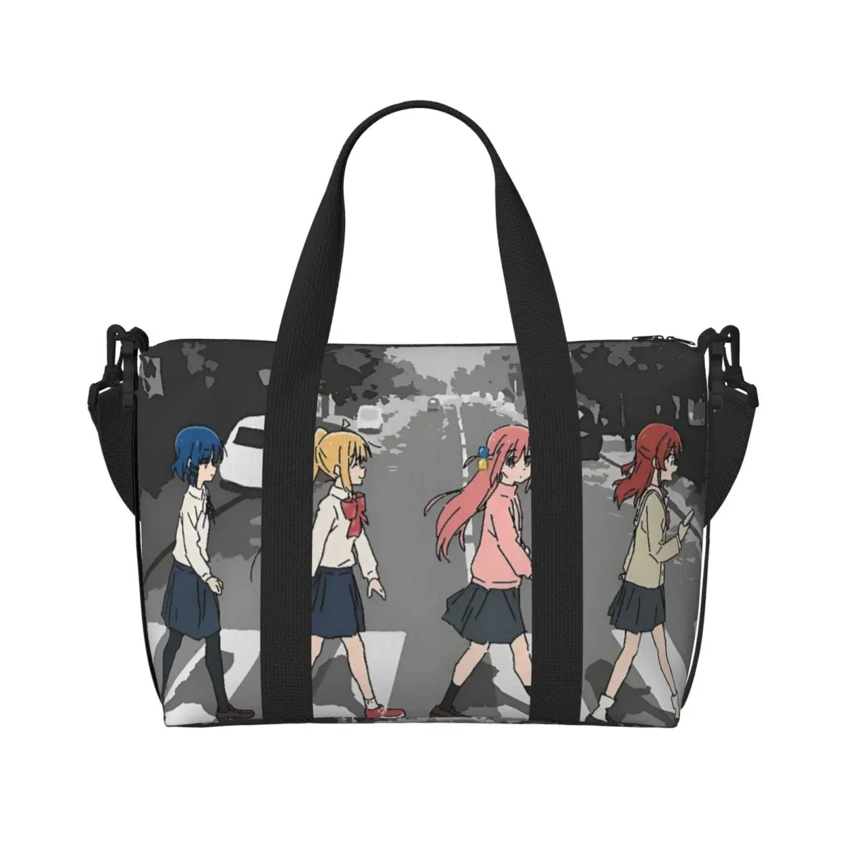 

Custom B-Bocchis The R-Rocks Tote Bag Women Large Capacity Cospaly Anime Cos Kessoku Band Punk Gym Beach Shoulder Travel Bag