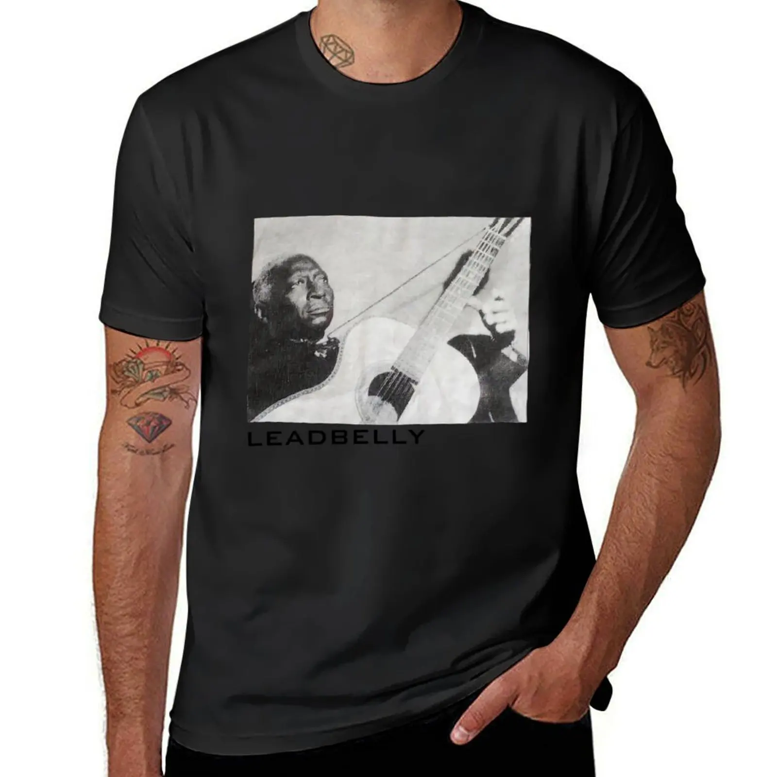 

Lead Belly - Kurt Cobain Tshirt - Blues Guitar T-Shirt aesthetic clothes tops graphics customs design your own men clothings