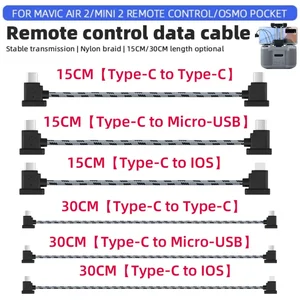 Bilashmart Remote Control Data Cable IOS Android Micro Type C Phone Tablet Connector DJI Mavic AIR 2/Mini 2 /Pocket 2/POCKET Drone