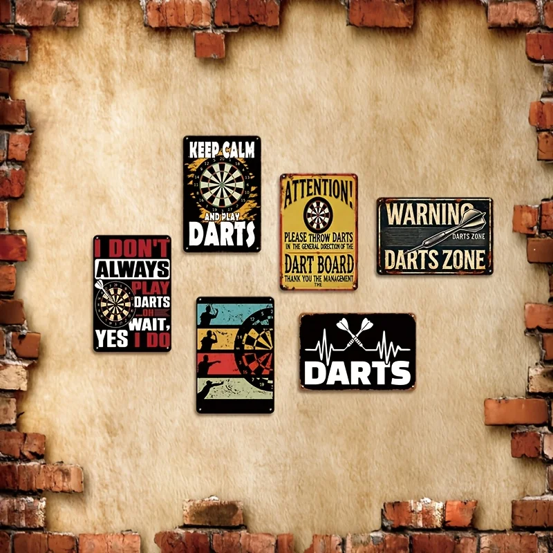 Set of 5 Vintage Metal Signs Featuring for Garage Tools And Humorous Quotes, Perfect for Decorating a for Garage, Bar, Bedroom,