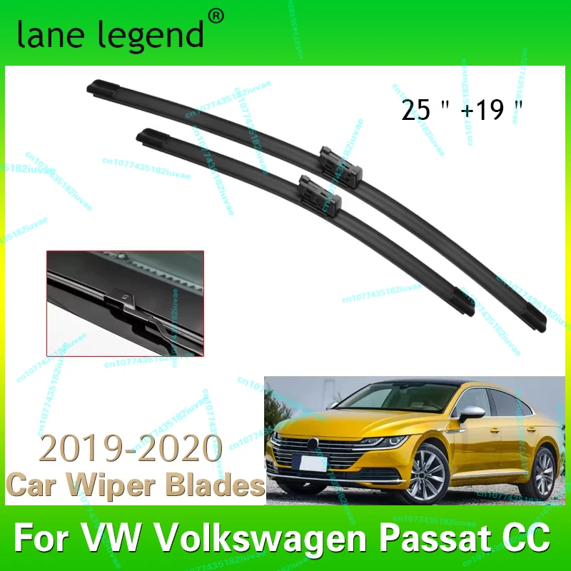 

Car Wiper Blade Front Window Windshield Rubber Silicon Refill Wiper For VW Volkswagen Passat CC 2019-2020 25+19 Car Accessories