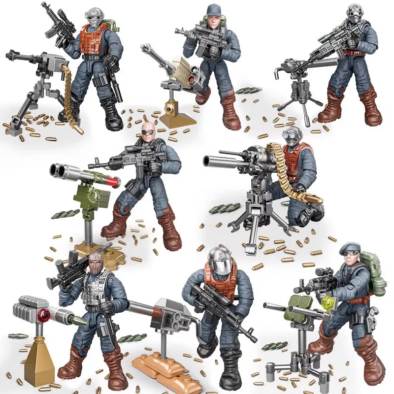 2025 Armee Militär Soldaten SWAT Special Force Polizei Mini Action-figuren Modell Bausteine Ziegel kinder Spielzeug Geschenk – Detail 2