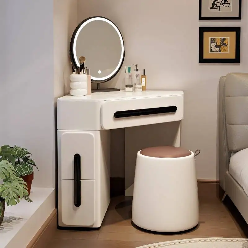 

Hidden Wooden Makeup Vanity Desk Huge Storage Mirror Europa Makeup Vanity Desk White Vintage Kaptafel Master Bedroom Furniture