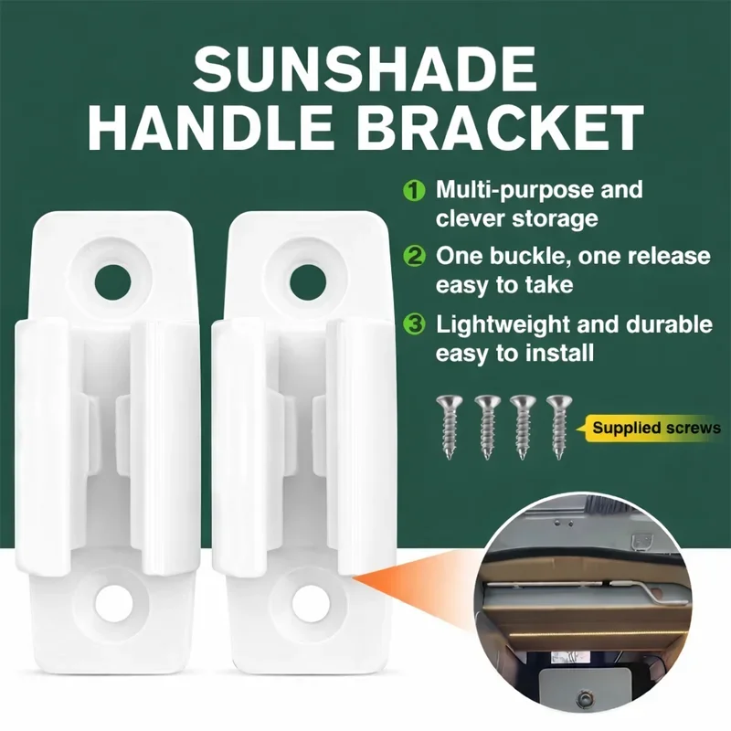 

2pcs RV Awning Crank Holder Clip Plastic Awning Crank Rod Wall Mount Bracket for RV Camping Trailer Motorhome Awning Crank Clip