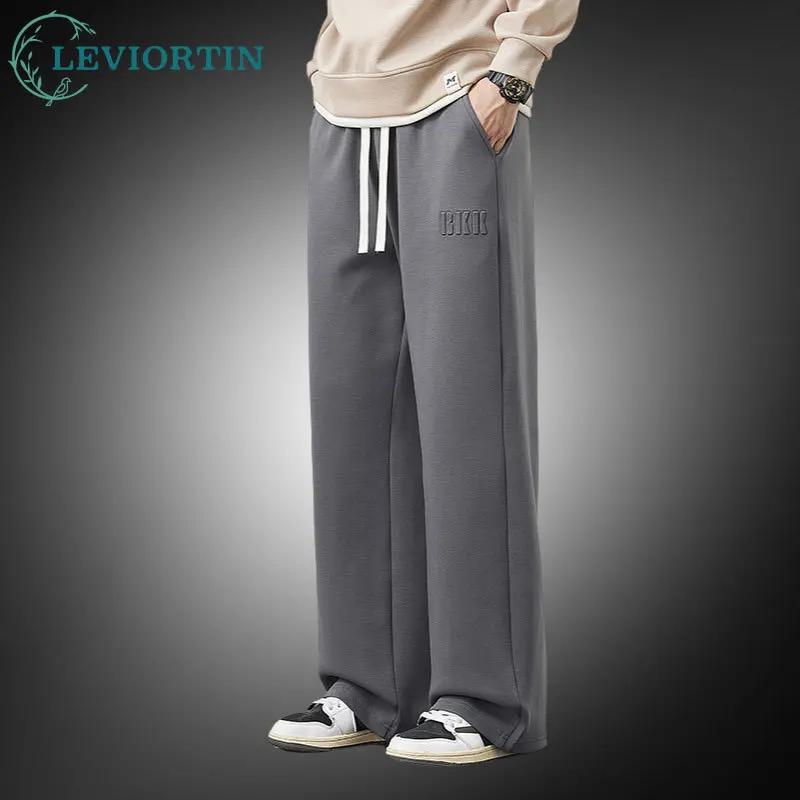 

Повседневные спортивные штаны на шнурке, мужские спортивные штаны 8XL, 7XL, 6XL, свободный крой, свободные прямые удобные спортивные брюки с несколькими карманами