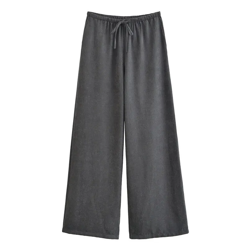 Conjunto de Plones de Cintura Alta y Chaqueta de Manga Larga Estilo Suda de Moda Femenina Otoño 2025, Novedad Versáti...