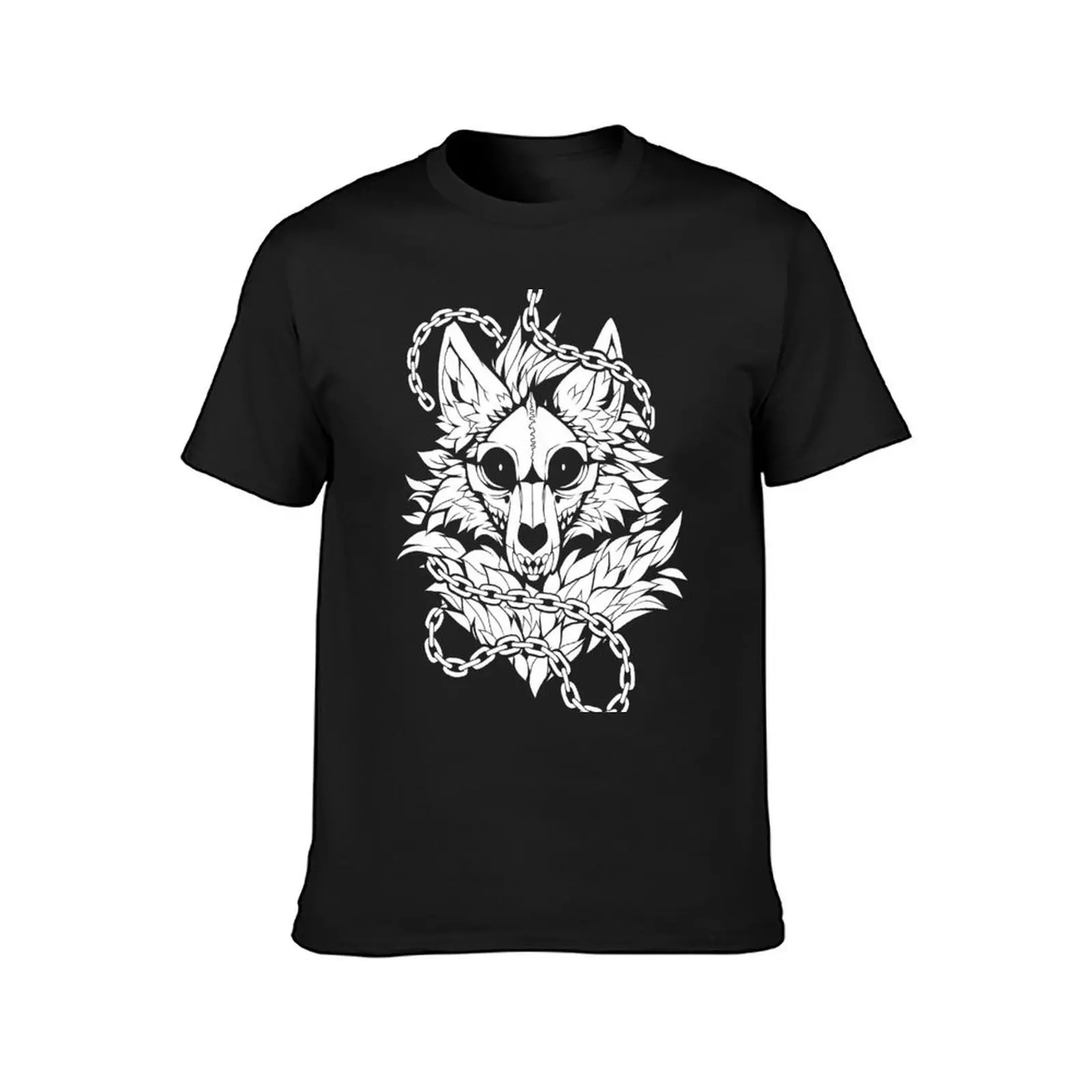 Skull Wolf Skeleton Dog T-Shirt vintage aesthetic clothes funnys customs slim fit t shirts for men