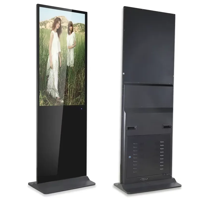 Advertisement Floor Stand Vertical Kiosk Touch Screen Outdoor Indoor Digital Signage LCD HD 1080P Built-In Speaker Android