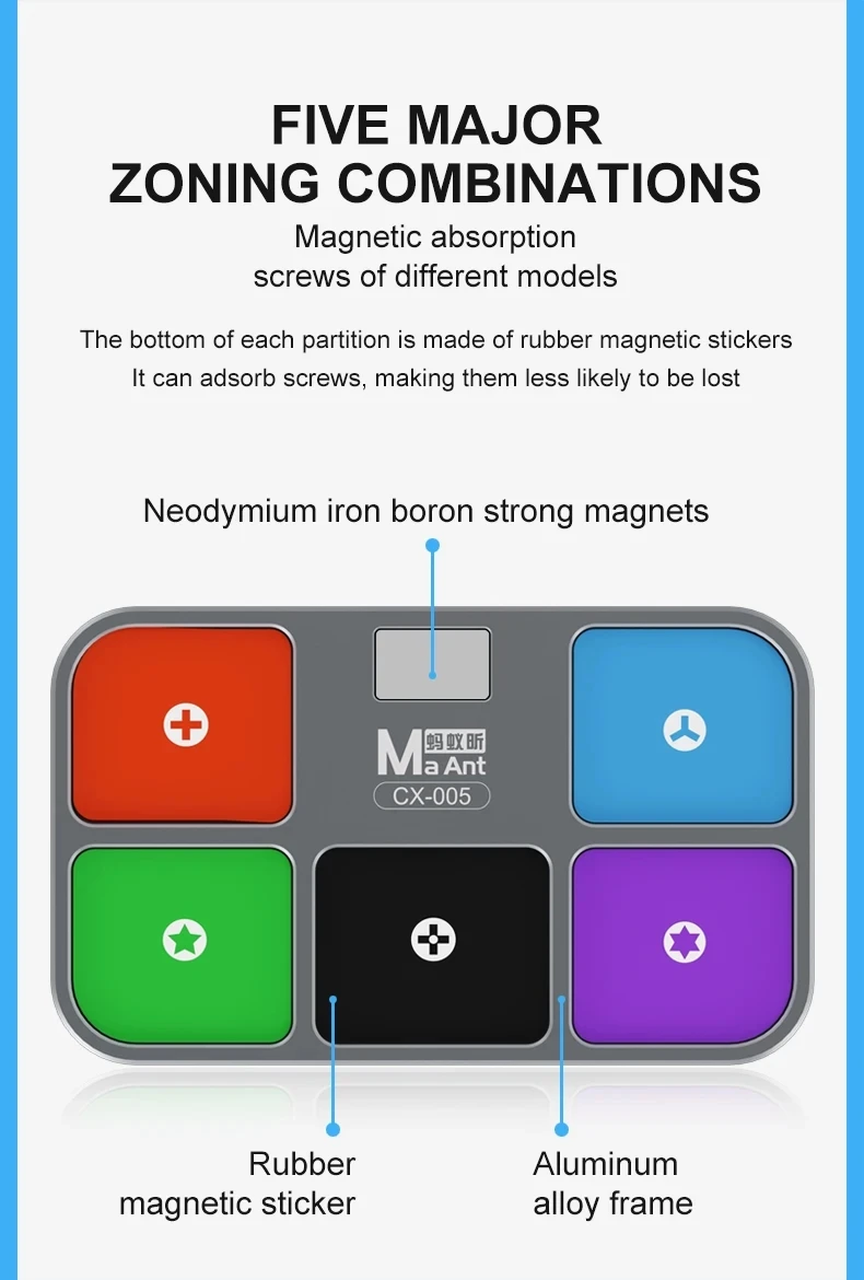 MaAnt CX-005 Screw Magnetic Storage Board for Mobile Phone Computer Repair Screw Storage Board Memory Classification Tools