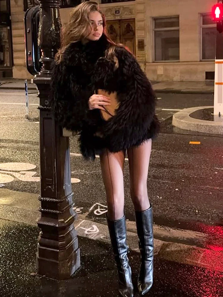 Kliou 秋冬新スタイル毛皮のコート女性ジップタートルネックフルスリーブハイストリートカジュアルファッション快適なクラシックジャケット