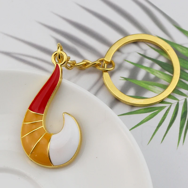 Anime Peacock Orange Shrimp Tail Oil Dropping Enamel Pendant Keychain Conch Bay Girl Necklace Musical Snake Bracelet Jewelry