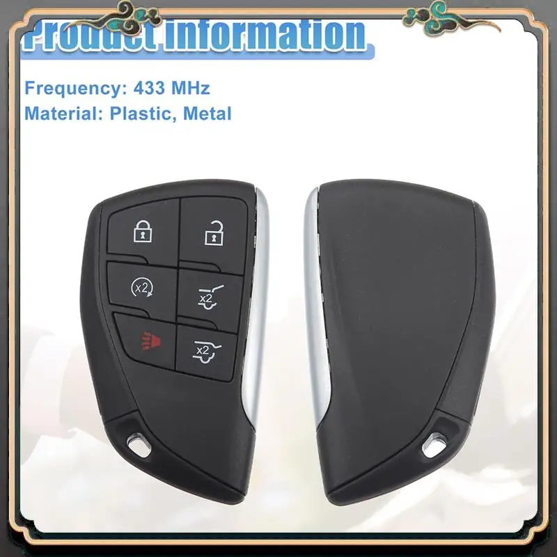 

M45K-Smart Key Fob Remote For Suburban Tahoe YGOG21TB2 Keyless Entry Remote Control 49 Chip 6 Button 433 Mhz Accessori