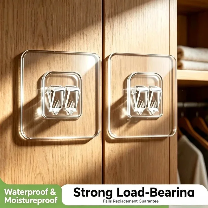 1-40pcs Multi-Purpose Hook Self Adhesive Strong Sticker Hooks Wall Hanging Holder Hook for Kitchen Bathroom Organizer Shelf Hook