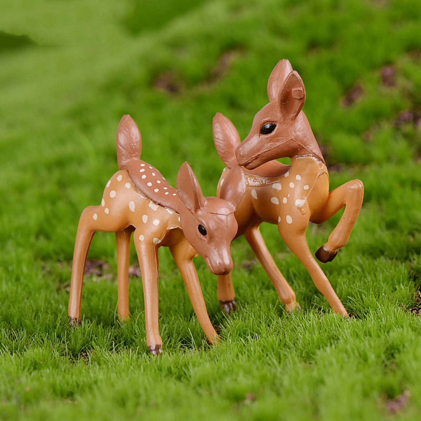 

2xGarden Sculpture Decor Artificial Deer Statue Animal Resin Crafts Landscape