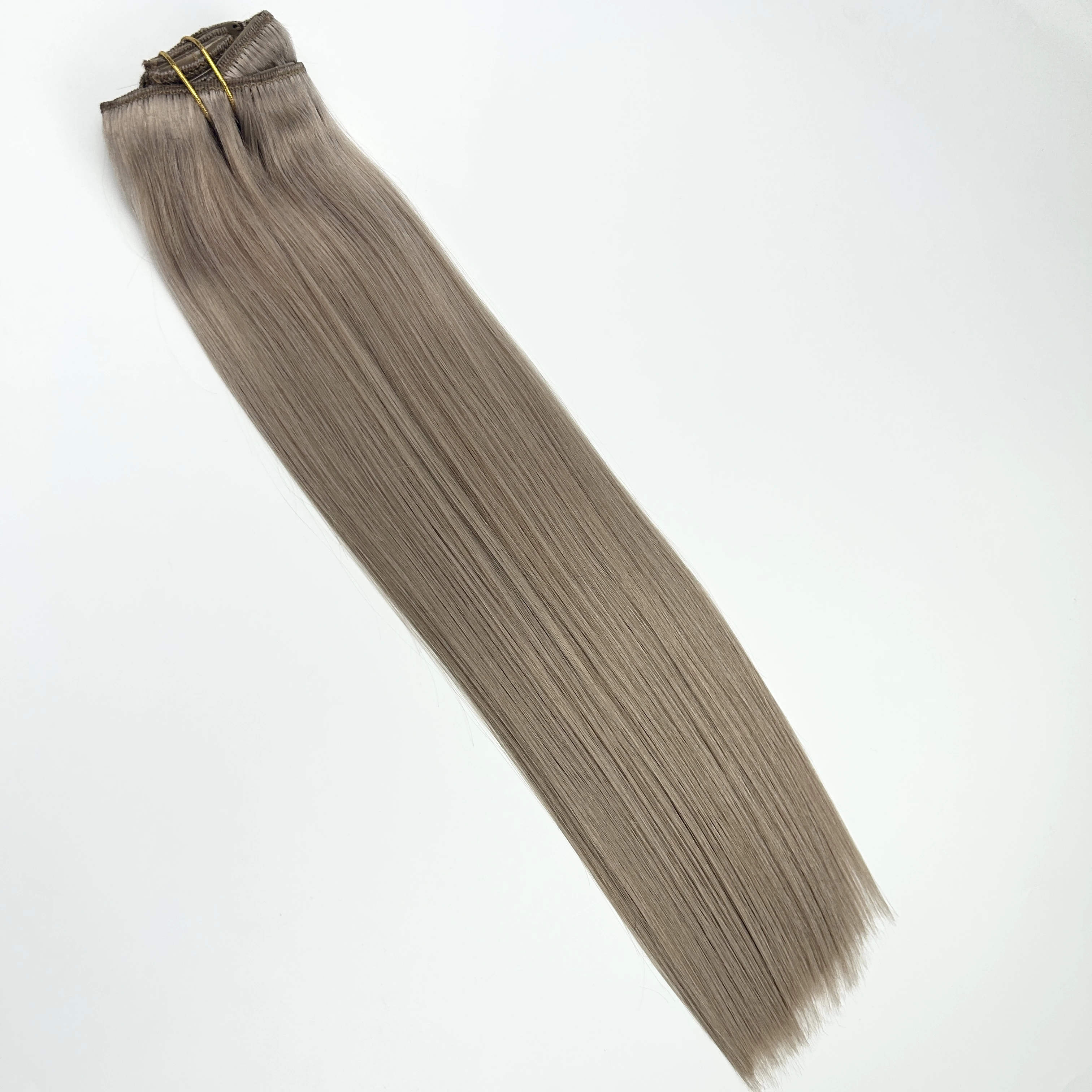 Full Head Real Top Human Hair Extension Ice Blonde Wholesale Clip Ins