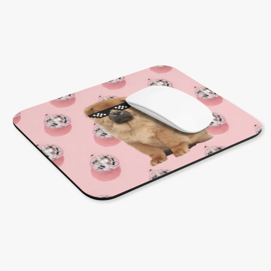 Retro Disco Chow Chow Mouse Pad