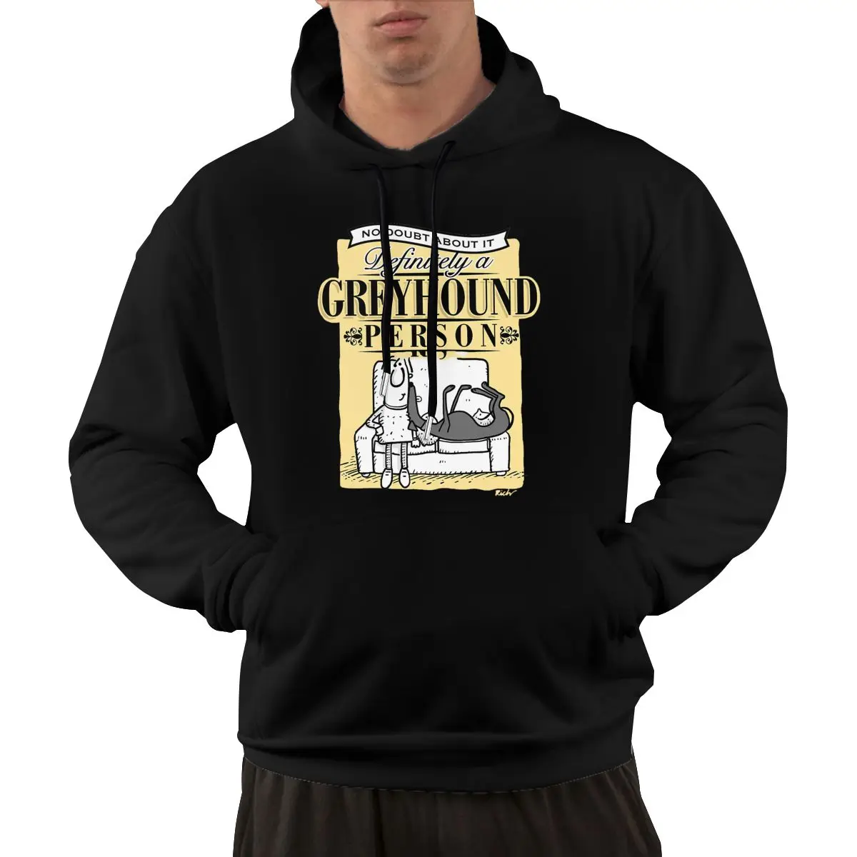 2024 High Quality Greyhounds Persons Classic Men's Hoodie Suitable for autumn and winter hoodie