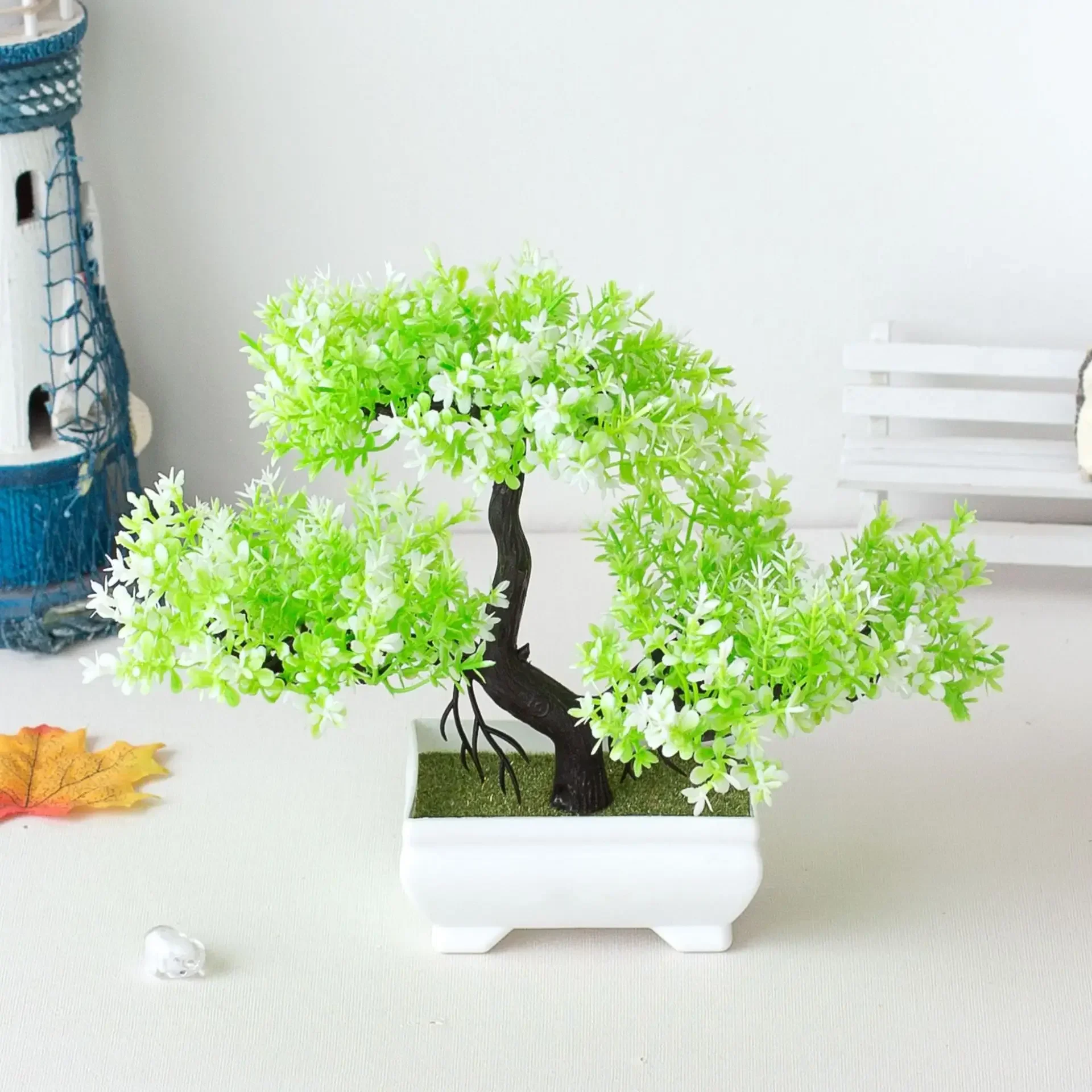 Planta Artificial bonsái, árbol pequeño de plástico, maceta, planta falsa, adornos en maceta para el hogar, habitación, mesa, jardín, decoración de