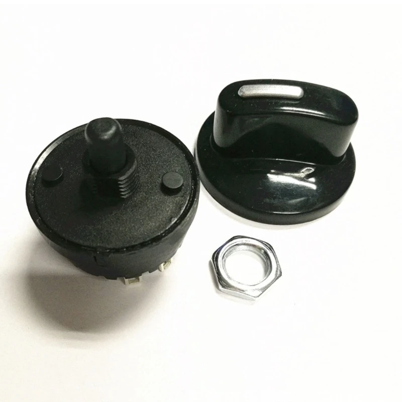 Fan Selector Drehschalter mit Schwarzen Knopf Gouverneur Ersatz Arbeitet mit Home Elektrische Geräte 4-position 3-geschwindigkeit