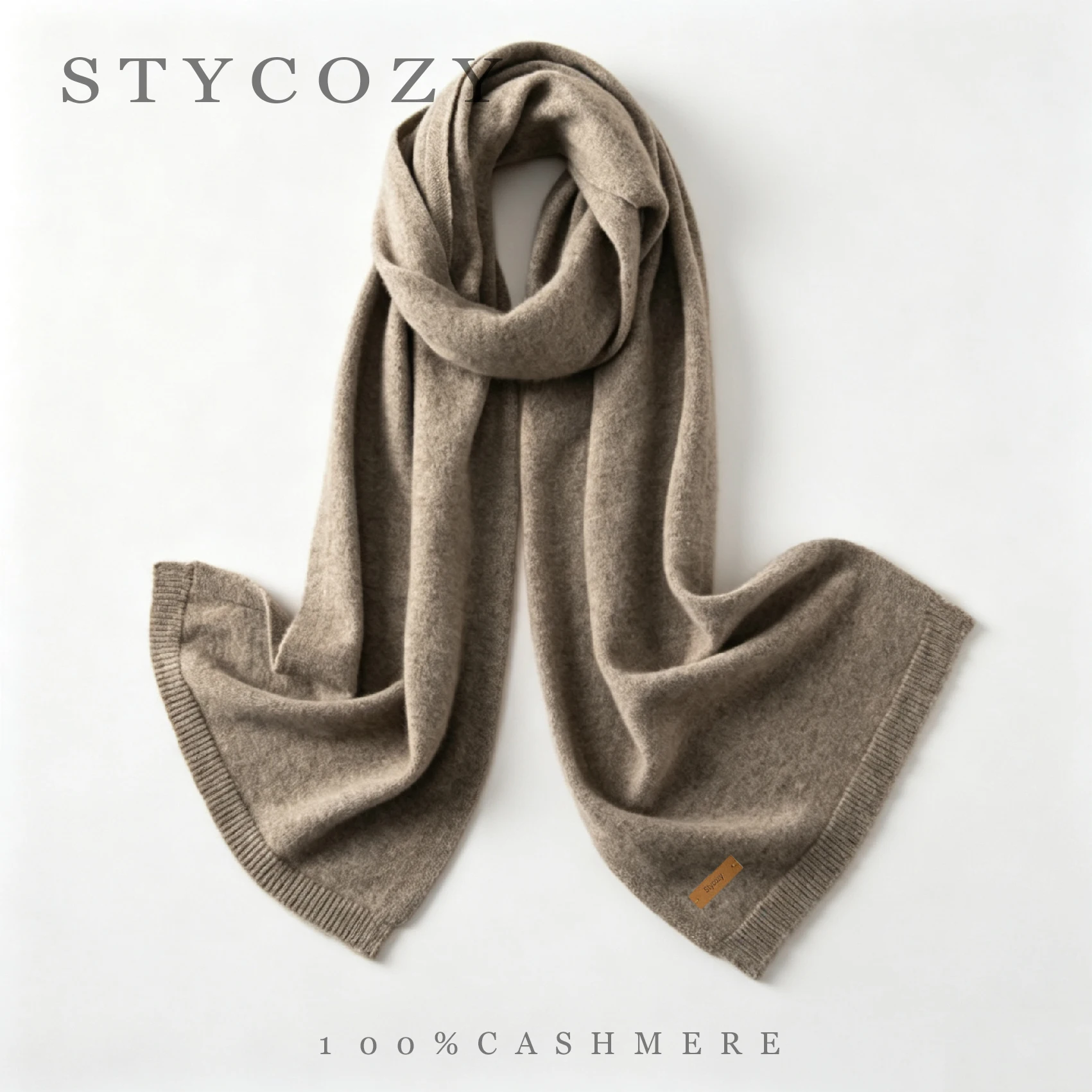Unisex 100% Cashmere Knitted Scarf Solid Color Knit Long Shawls Soft Neck Warmers Autumn Winter Daily Wear Scarves For Women Men