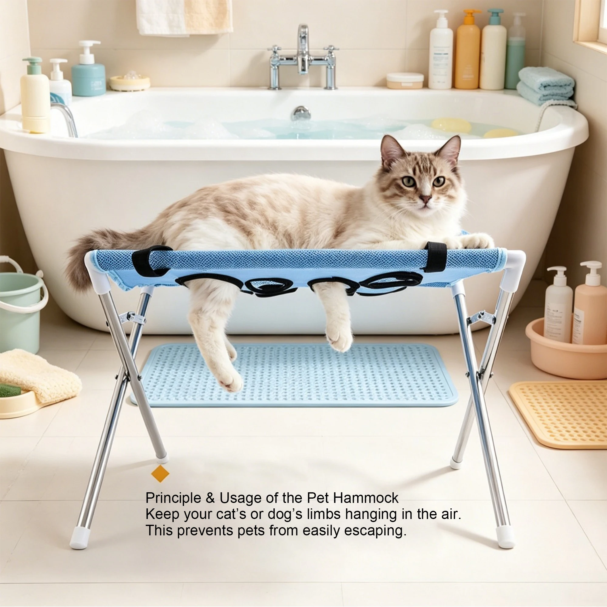 Foldable Pet Grooming Bath Table with Fixed Leash Sa4984e755512488f83e9804284ceb422Y