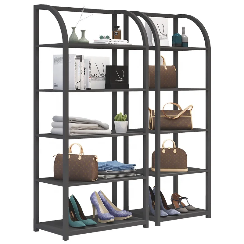 Boutique Store  Shoe&Bag Display Rack Shoe Storage Shelf Multi-layer Retail Display Rack for Shop Shoe Rack Cabinet