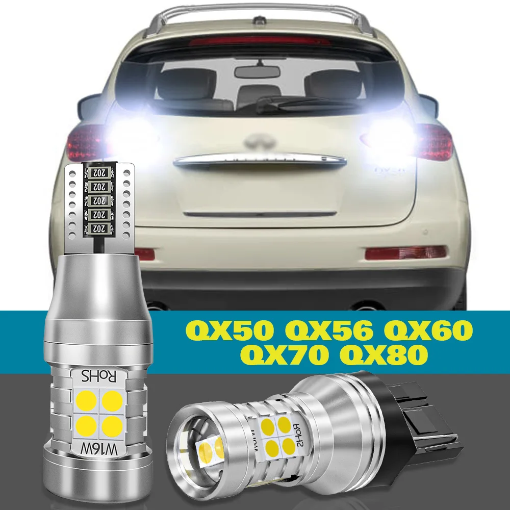 

Reverse Light For Infiniti QX50 QX56 QX60 QX70 QX80 Accessories 2004-2019 2014 2015 2016 2017 2018 2pcs LED Backup Back up Lamp