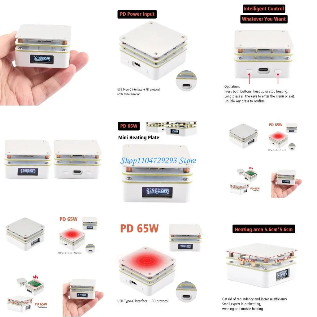

Y2GD 65W Mini Hotplate Предварительный нагреватель