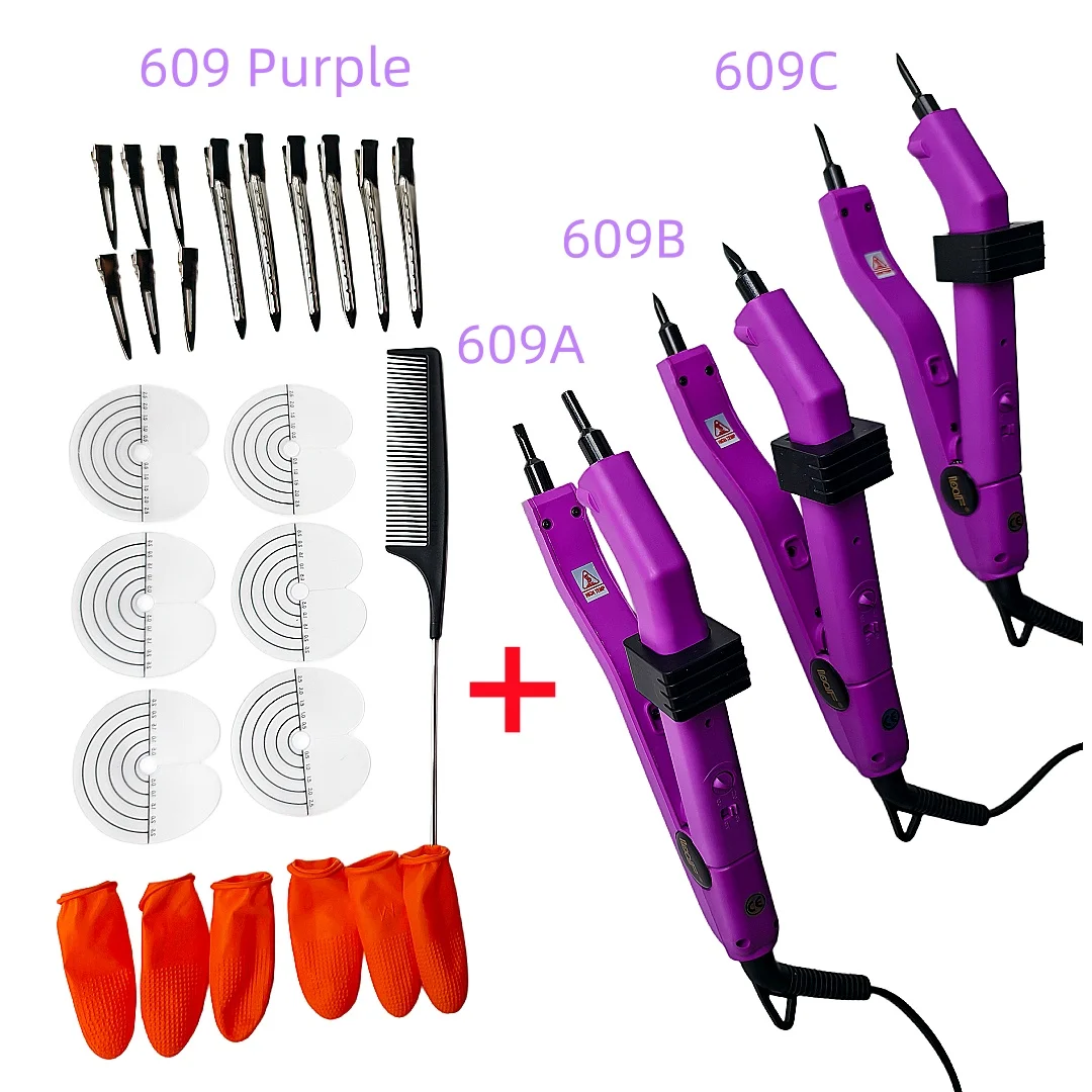 loof-609-purple-heat-hair-connector-temperature-controllable-heat-iron-hair-extension-tools-kit