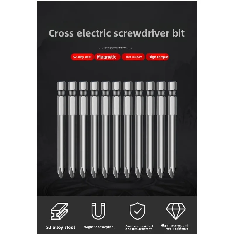 S2 Phillips Screwdriver Bits / High Frequency Quenched Hardened Magnetic Bits / Durable Anti-Cam Out Assorted Sizes