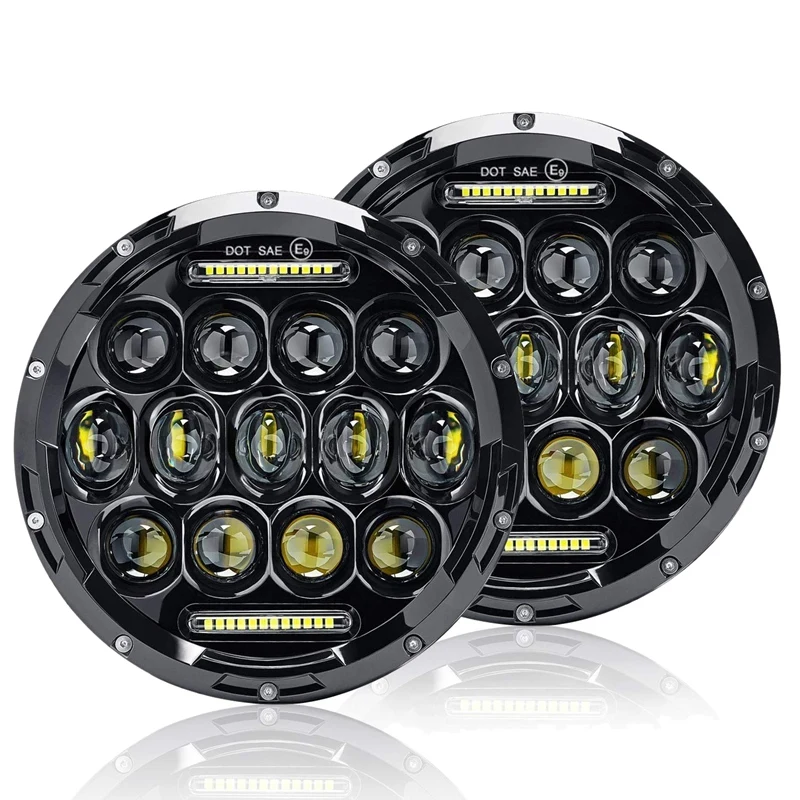 

2Pcs 7 Inch Round 150W Total LED Headlights For JEEP Wrangler JK TJ LJ 1997-17