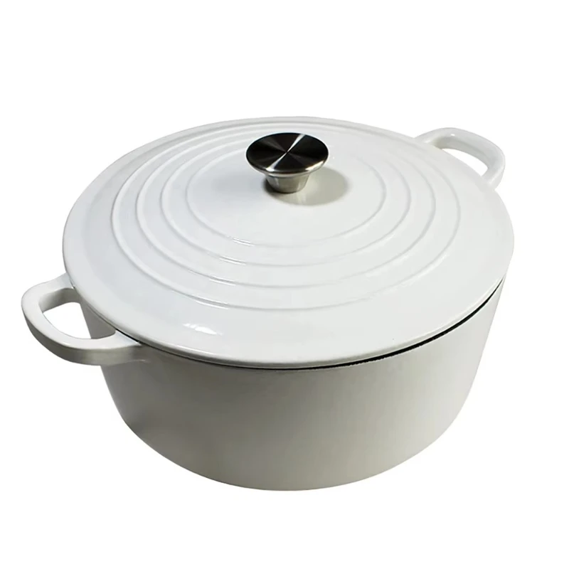 

Modern Style Multifunctional Dutch Bake Pot Non-Stick Enamel Cast Iron Casserole Household Kitchen Pot Set