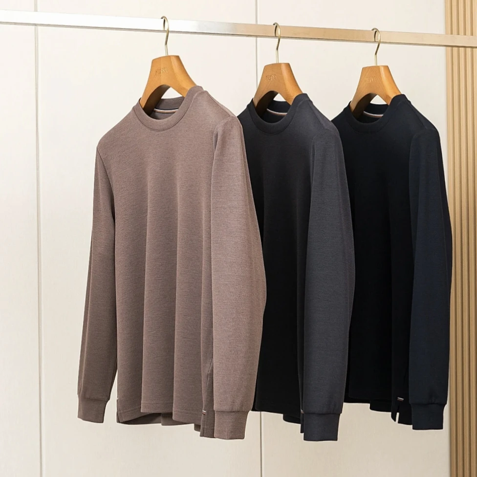 

Мужская удлиненная футболка-свитшот свободного кроя с круглым вырезом, осенне-зимняя новинка, эластичная, стильная...