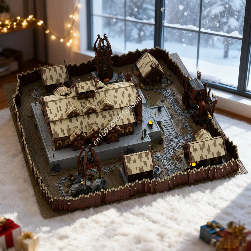 23240 قطعة MOC في نهاية المطاف Edoras روهان تاون نموذج اللبنات العمارة هدية الكريسماس تجميع اللعب لتقوم بها بنفسك فكرة عيد ميلاد الاطفال #1