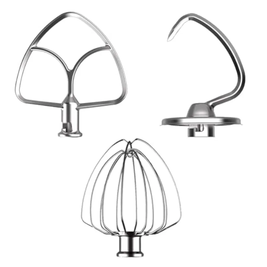

Набор из 3 насадок для миксера из нержавеющей стали для KitchenAid 4.5-5 кварт, для миксеров с наклонной головкой, комплект запасных частей с K45DH