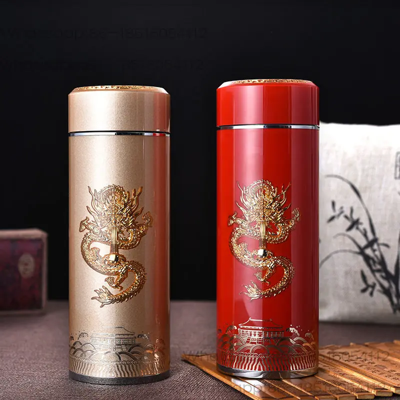Spring Festival sterling silver liner thermos cup fashion business water cup high-end office creative gift 999 silver cup