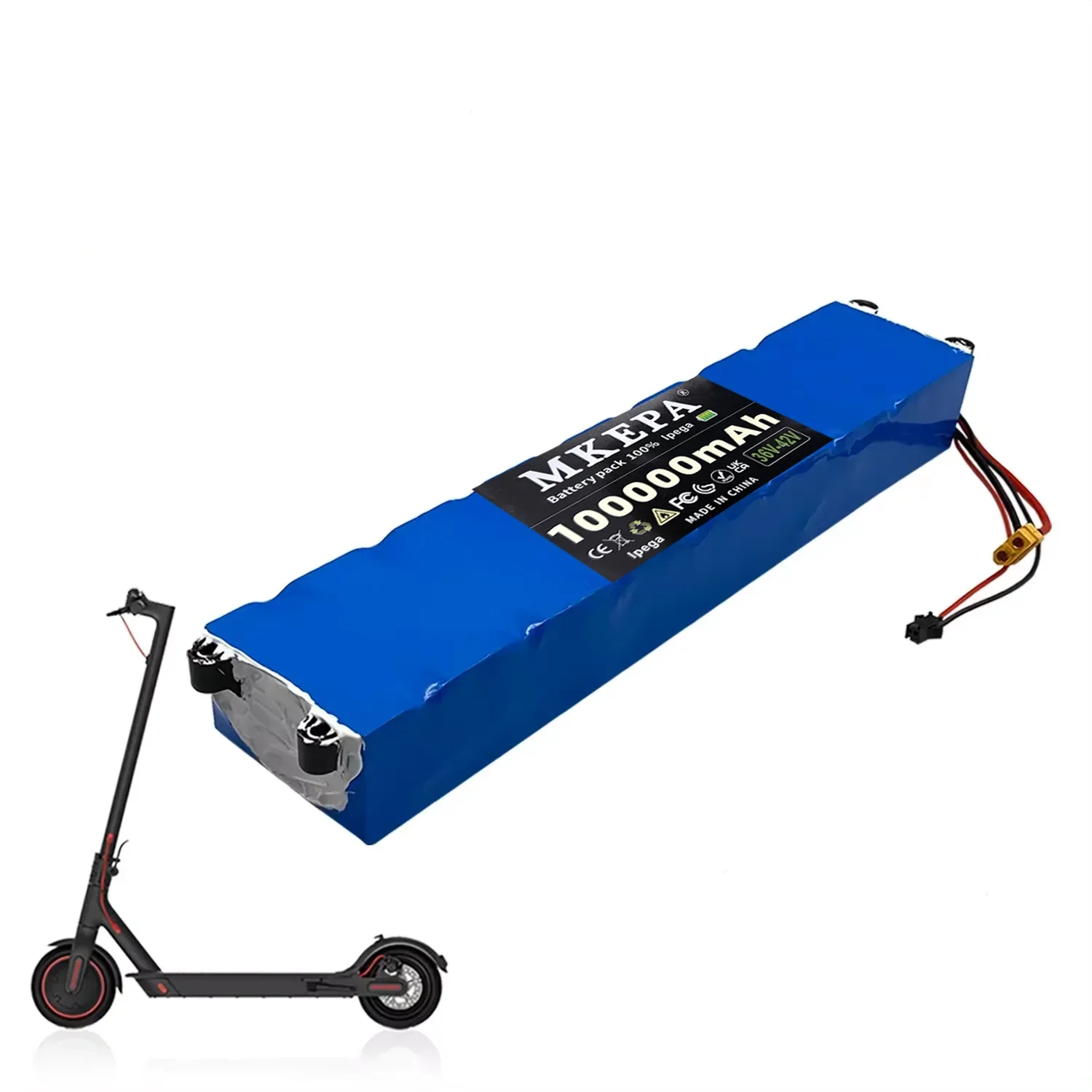 36V 100Ah 18650 rechargeable lithium battery pack 10S3P 1000W high power suitable for Xiaomi M365 scooter, car with BMS board