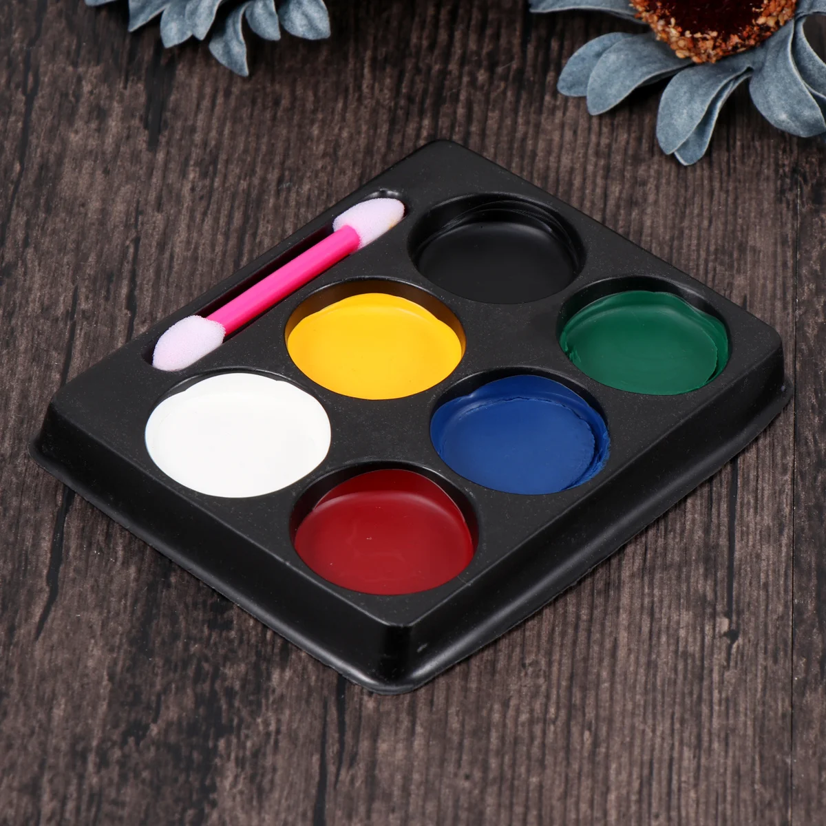 Kit de pintura facial de 6 colores, seguro, fácil de aplicar, elimina pinturas corporales para disfraces de Pascua, espectáculo de pinturas de maquillaje de novia para cara