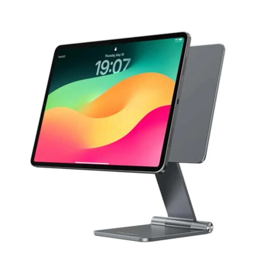 

Foldable Magnetic Stand for iPad Pro 11 M4 2024 Aluminum Alloy Tablet Stand with 360 Rotating Adjustable Mount Desk Holder for