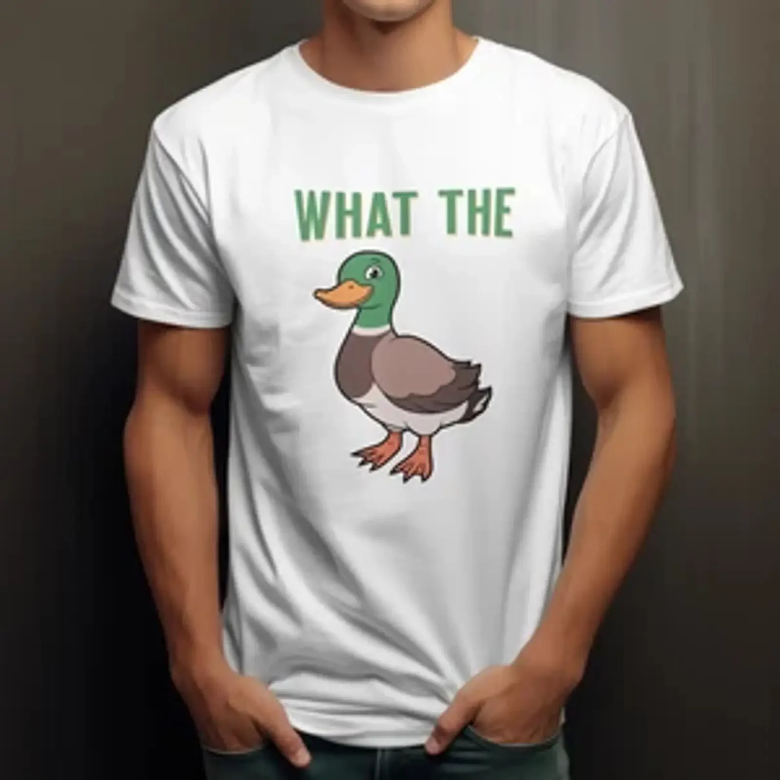 Забавная футболка WHAT THE DUCK Enten Entlein Schießen Quacksalber, озорной подарок, винтажный топ с эффектом потертости для повседневной носки, мужская.