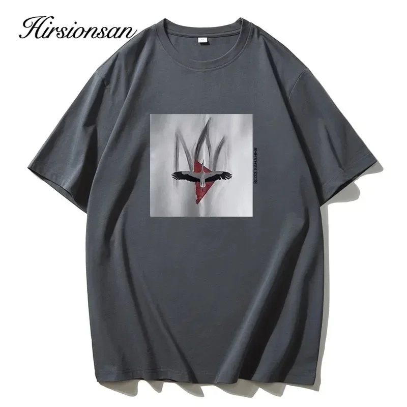 Hirsionsan Aesthetic Graphic Printed T Shirt Women Summer Cotton Soft Short Sleeve Tees Female Oversized Higt Street Gothic Tops