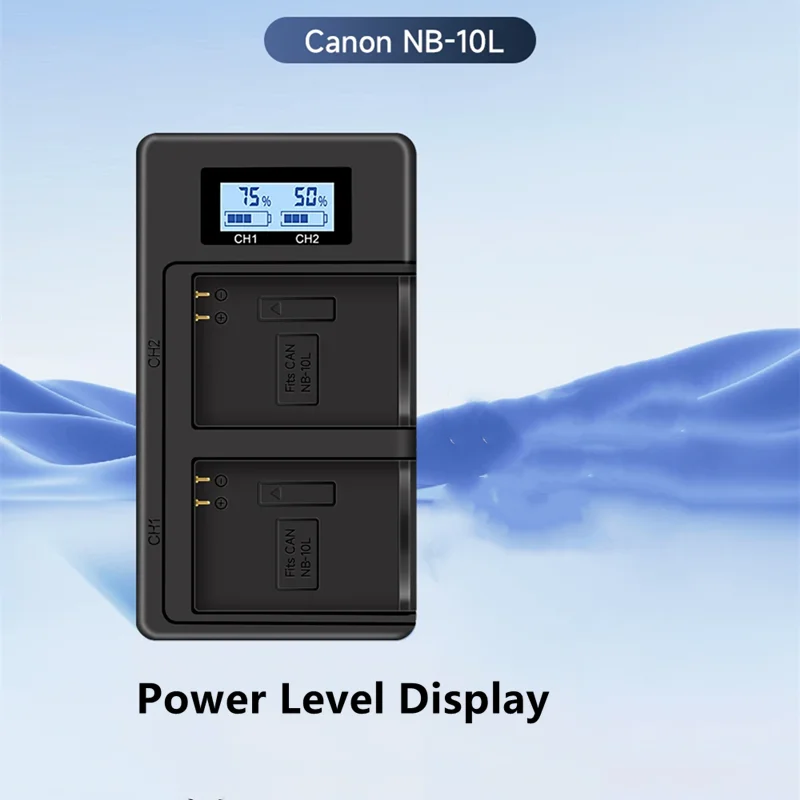 Camera Battery Charger USB Dual NB-10L NB10L NB 10L for Canon SX40 HS SX40HS SX50 PowerShot SX40 HS SX50 HS SX60 HS