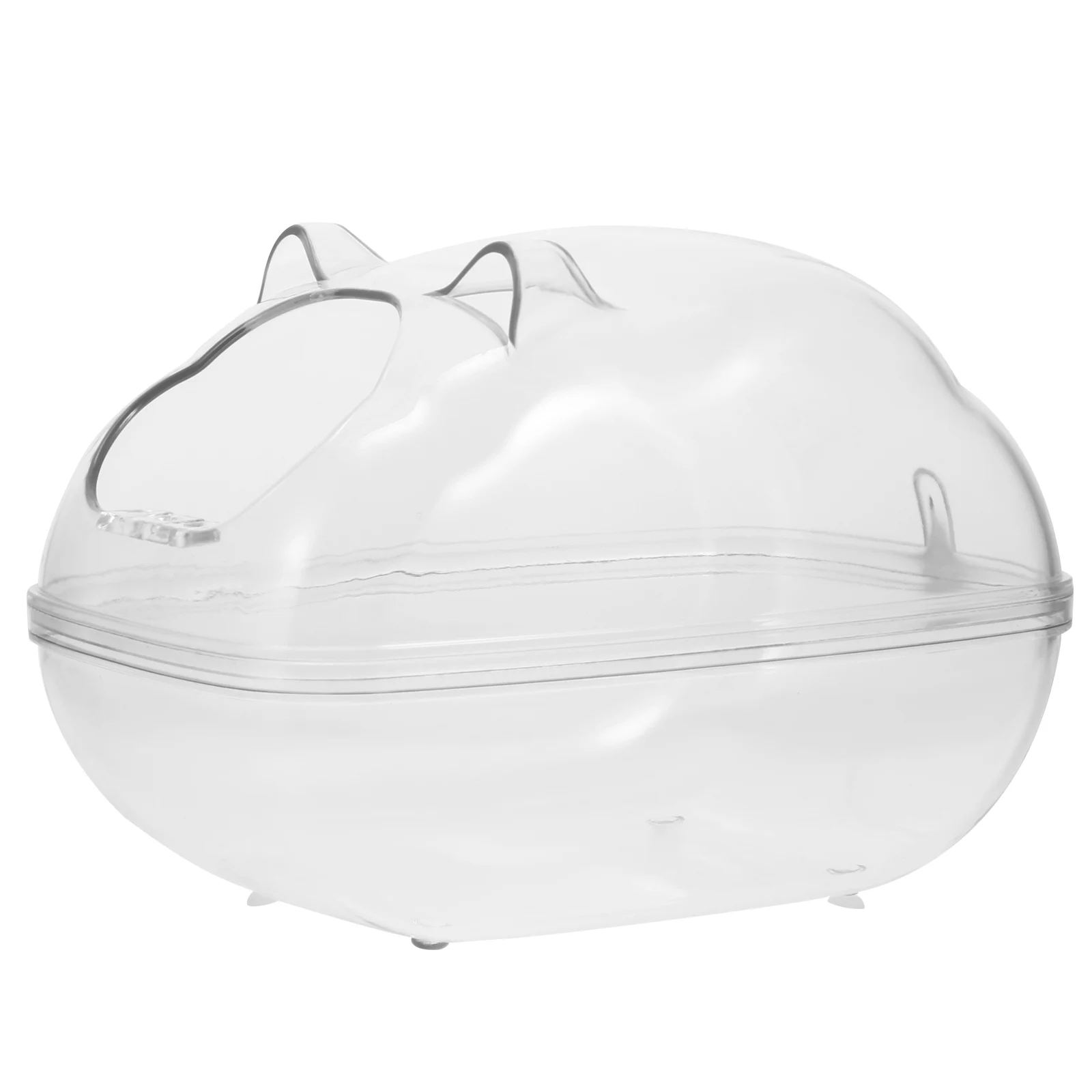 

Hamster Bath Room Transparent Plastic Container for Small Pets Easy Clean Durable Bathing Basin Guinea Pig Toilet