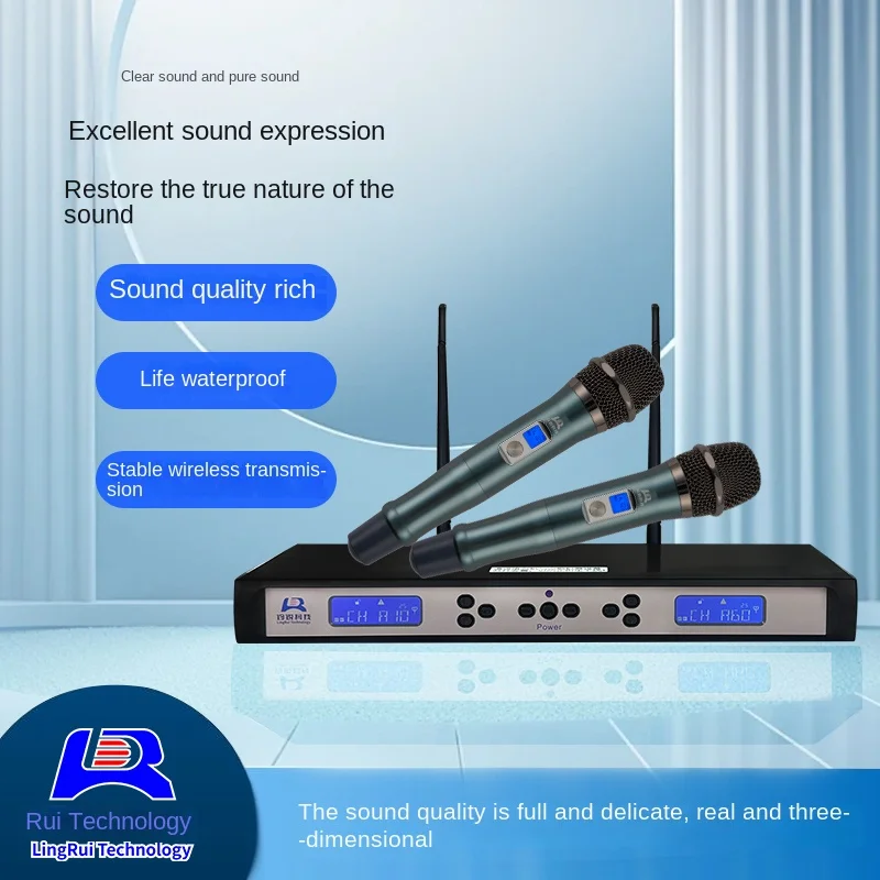 Lingrui-micrófono inteligente inalámbrico para Karaoke en casa, ZF-68B de tecnología transfronteriza, True Diversity, segmento en U, Anti-aullidos