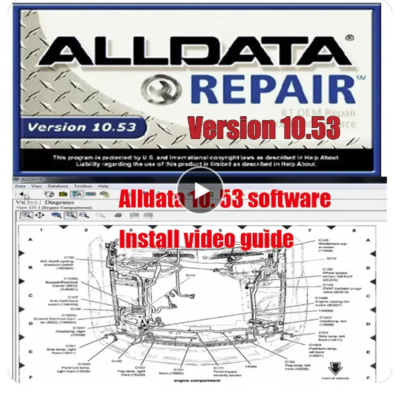

New Alldata10.53 obd2 scanner Car Repair Software Car accessories Diagnostic Tool with Wiring Diagrams for cars and trucks
