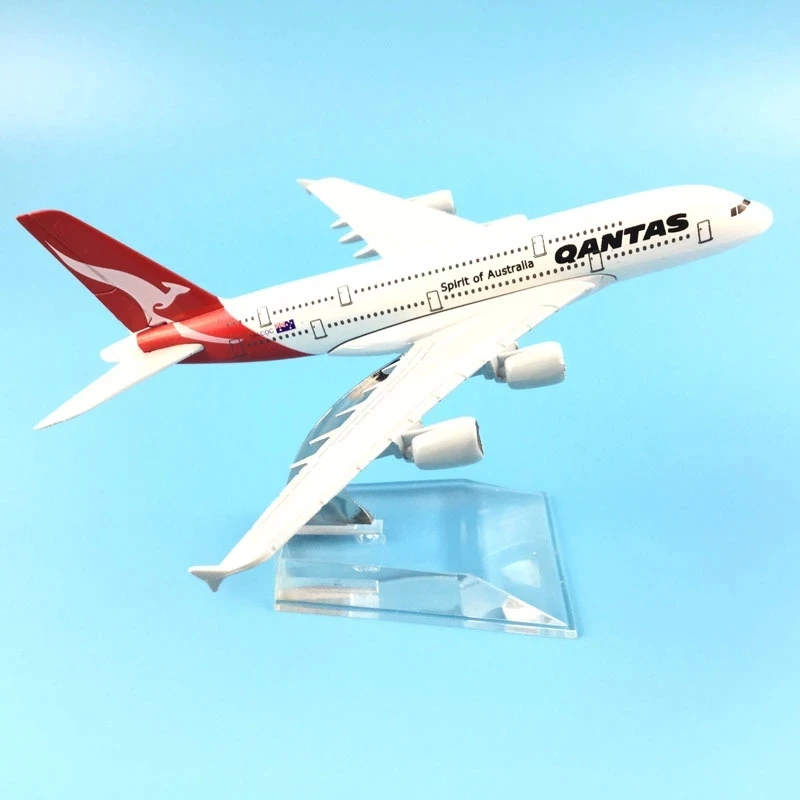 16cm Qantas Airbus A380 modello di aereo Diecast modello in metallo aeroplani 1:400 metallo A380 aereo modello di aeroplano regalo giocattolo