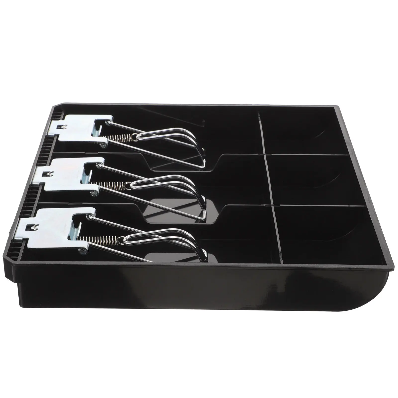 

Cash Register Drawer Tray 3 Coin Compartments 3 Bill Compartments Portable Money Tray Cash Organizer for Small Business