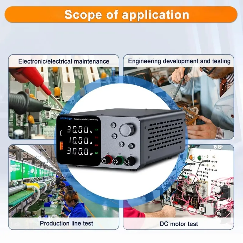 Alimentatore CC regolabile per banco da lavoro TPS3010, alimentatore stabilizzato, 30 V 10 A, alimentatore da laboratorio, ricarica della batteria