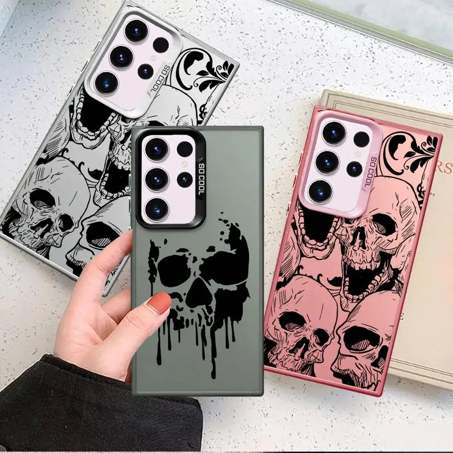 مرعبة كول الجمجمة لينة غطاء الهاتف حقيبة لهاتف سامسونج غالاكسي S21 نوت 20 الترا S20 FE S24 الترا S25 S22 الترا S23 S25 زائد S24 #1