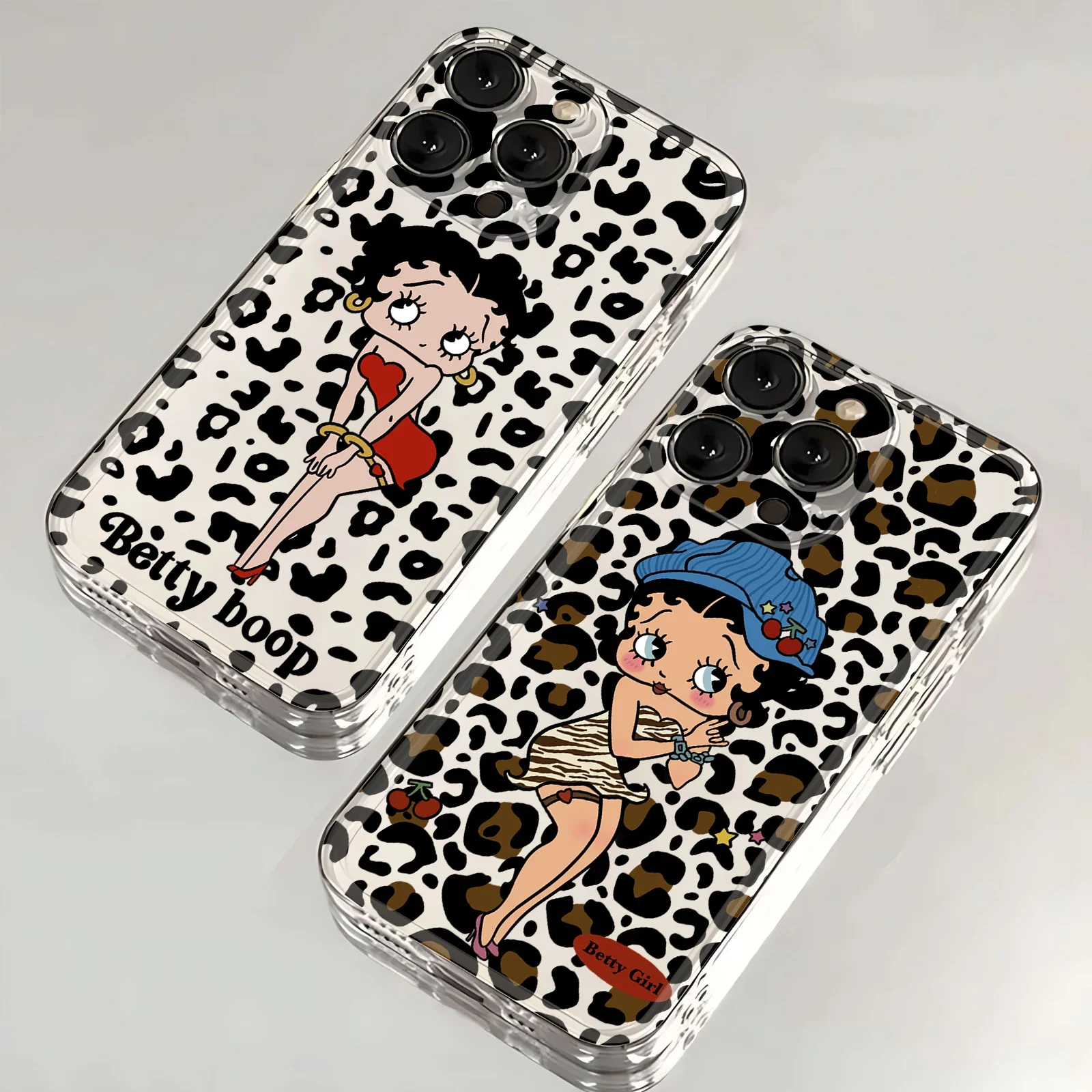 Sexy brown leopard print Betty Phone Case For Samsung A16 A06 A55 A35 A25 A15 A05 A54 A34 A24 A14 A04 A13 A53 A33 Clear TPU Back